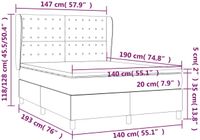 vidaXL Boxspringbed met matras, zwart, 140x190 cm, kunstleer