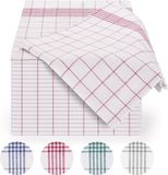 Blumtal Premium Theedoekenset - Keukendoeken - Geruit - 50 x 70cm - Rood - Set van 20