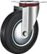 Tarsus Roue pivotante 200 mm - Jante en acier - Capacité de charge 180 kg - Pneu en caoutchouc plein