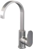 Brauer Brushed Edition Hoge Opbouw Wastafelmengkraan met Draaibare Platte Uitloop Model C RVS Geborsteld PVD