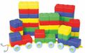 King Petits Blocs Éducatifs sur Chariot 40 Pièces