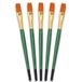 Tristar Serie 104 platte penseel Taklon, groene greep, 5 stuks Schotel nr. 16 Manche vert