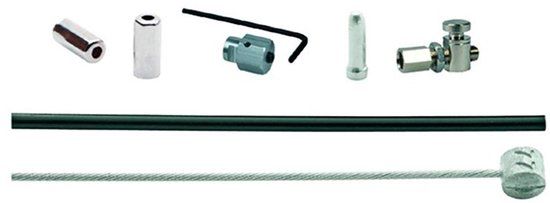 XLC BR-X95 Roller Brake Cable/cover Kit Remkabelset Zwart 1.5 x 1700/2350 mm
