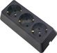 Prise en saillie - Multiprise - Bloc de jonction - Sans fil - 3680 W - 16 A/250 V triple noir