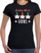 Bellatio Decorations fout kersttrui t-shirt dames - Kerst kabouter/gnoom - zwart - Gnomies XL