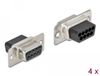 Delock D-Sub 9 pin crimp female, metal, 4 pieces
