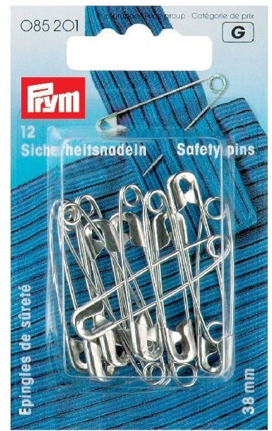 prym Safety Pins, Silver, 38 mm