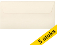 Clairefontaine Gekleurde Enveloppen Ivoor EA5/6 - 5 Stuks