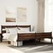 Maison Exclusive - Lit en métal sans matelas, marron, aspect chêne, 200x200 cm