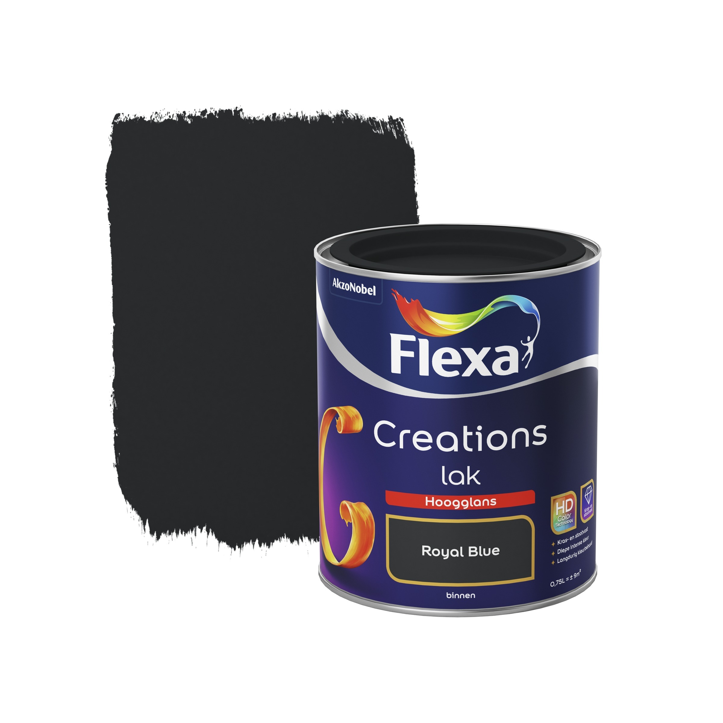 FLEXA Creations binnenlak royal blue hoogglans 750 ml