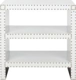 Safavieh Azeo Zijtafel 59x39x59.94 cm Wit Croc