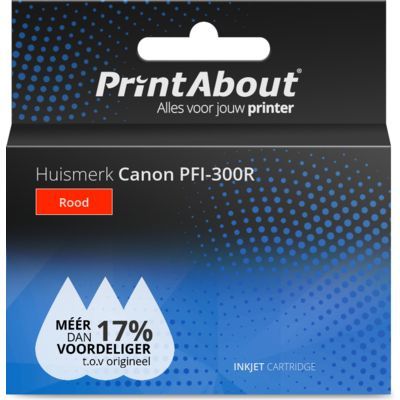 PrintAbout Ink Cartridge PFI-300R Red Compatible with Canon