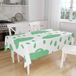 Bonamaison Tafelkleed, Anti-Mold, Sneldrogend, Waterdicht, 100% Polyester Tafellaken, Petroleum Groen, Wit, 140 x 160 Cm