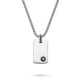 S.Oliver Heren Sieraden – Halsketting Van Roestvrij Staal Met Taghanger – Klassiek, Tijdloos En Symbolisch – Perfect Cadeau-Idee