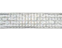 Decoratief Bol Decoratief lint, klein, zilverkleurig, 6,5 cm x 10 m.