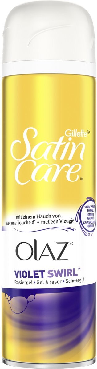 Gillette Satin Care Olaz Violet Swirl - Voordeelverpakking 6 x 200 ml - Scheergel