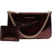 Michael Kors Jet Set Travel Sac à main zippé moyen + porte-cartes bordeaux