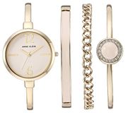 Anne Klein Dames Bangle horloge en kristal geaccentueerde armband set