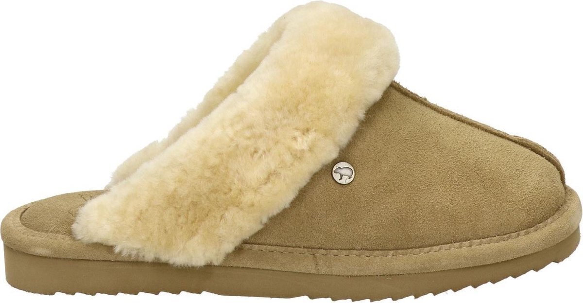 Warmbat Lismore Suede Dames Pantoffels - Camel - Maat 37