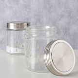 Boltze Home Voorraadpot glas met kerstbomen 625 ml