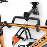 Merkloos Fietswandhouder inklapbaar van metaal met haken en zachte bekleding, draagvermogen 30 kg, verstelbaar 24 tot 35 cm