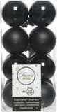 Decoris Kaemingk B.V. Kerstbal - Plc d4cm - Zwart - 16 stuks