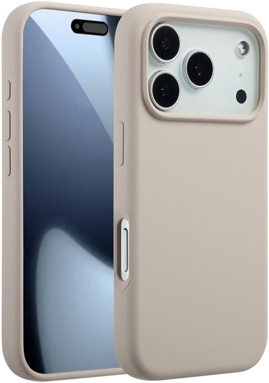 Accezz Liquid Silicone Backcover met MagSafe voor de Apple iPhone 17 Pro - Stone