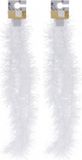 Koopman International 2x guirlandes fines blanches 180 cm