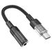Hoco LS37 Spirit USB-C naar 3.5mm Audio Adapter Kabel 0.15m Noir/Transparent
