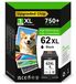 HP Cartouche couleur 62 XL, noir, pour 750 pages, convient pour HP Envy/Officejet