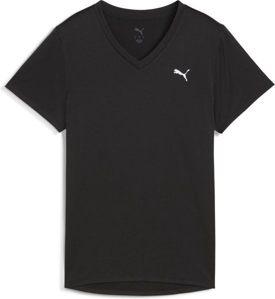 PUMA W TAD ESSENTIAL VNECK Tee Dames sportshirt - Puma Black