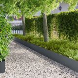 vidaXL Gazonrand 10 st 103 x 30 cm staal antraciet