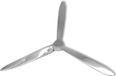 vidaXL Propeller - voor - aan - de - muur - 70 - cm - aluminium - zilver