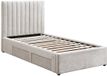 Vente-unique Bedframe stof beige 90 x 190 cm