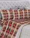 GEMITEX Beddengoedset Made in Italy van 100% katoen, DIS. 797 Scottish Bordeaux, tweepersoonsbed, lijn katoen, kleur bordeaux, anti-pilling en anti-allergisch