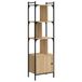 vidaXL Bibliothèque avec porte 44,5x30x154,5 cm bois couleur chêne sonoma