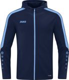 Jako Power Jas Met Kap Dames - Marine / Hemelsblauw