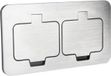 Protec Prise de sol double - Étanche - Initiale - 16 A - 2P+T - IP55 - Métal brossé