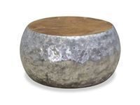 Maison Exclusive - Table basse, aluminium et teck, 60x60x30 cm