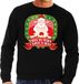 Bellatio Decorations Foute kersttrui / sweater voor heren This is why I love Christmas - zwart - Kerstman met dame L