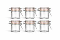 WDMT Set van 6 Mini Glazen Weckpotjes 80 ml