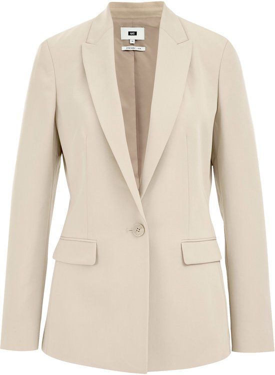 WE Fashion Dames nauwsluitende blazer - Marly - Beige - Maat 38
