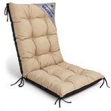 Amazinggirl Tuinstoelkussen Hoge Rug 50x120 cm Beige