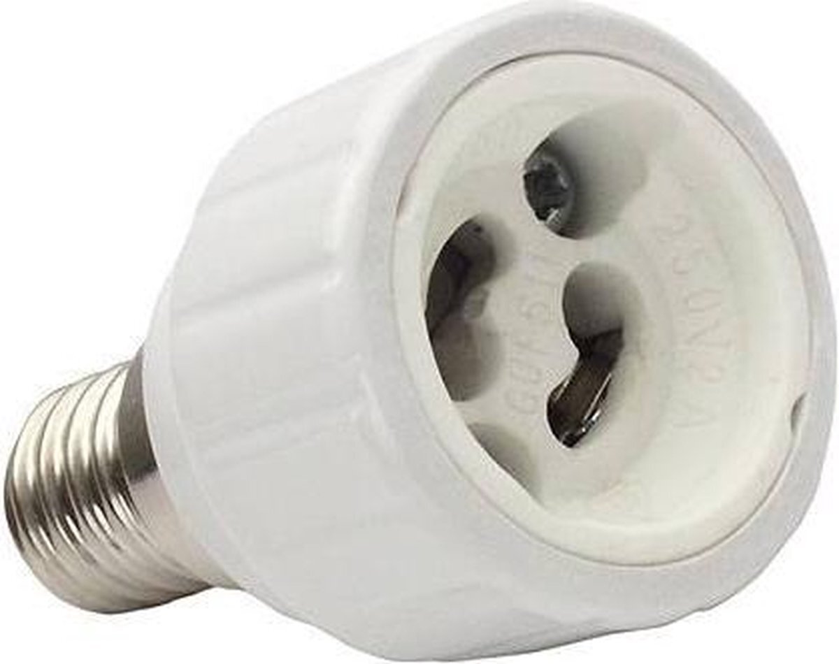 Eco-Led Verloopfitting E14-GU10 - lampfitting - wit