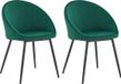Happy Garden Set van 2 vintage DIANE groen fluwelen stoelen