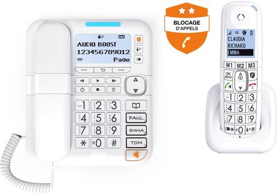 Alcatel XL785 Combo Voice | Senioren Huistelefoon + Dect telefoon