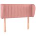 vidaXL Hoofdbord met randen 103x23x78/88 cm fluweel roze