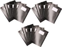 Merkloos A4 ruitjes schriften pakket - 10 mm - 5 stuks - zwart