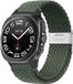 Strap-it Gevlochten nylon band met klemsluiting - Samsung Galaxy Watch Ultra - Olijfgroen