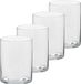 Trend Candles Theelichthouder - 4x - transparent - verre - haut modèle - 5,5 x 6,5 cm